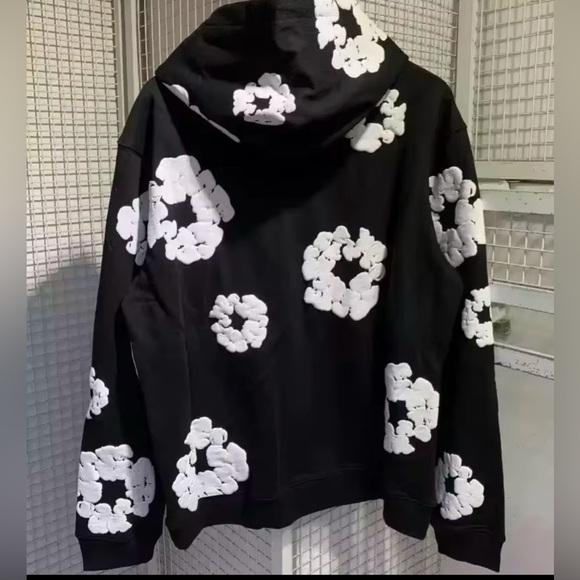 Black and White Floral Sport Coat with Mock Turtleneck